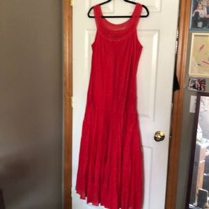 Size 14 Red, ruffle bottom Jones Wear Dress